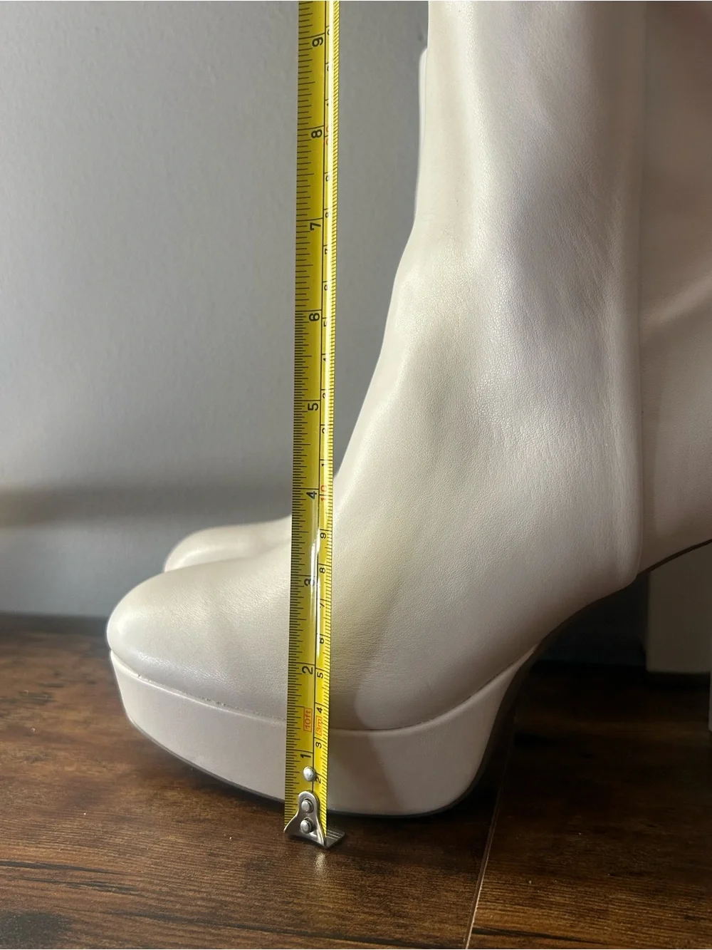 White Platform Ankle Boots - Women's Fashion Heeled Boots